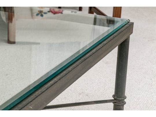Impressive Iron And Glass Cocktail Table