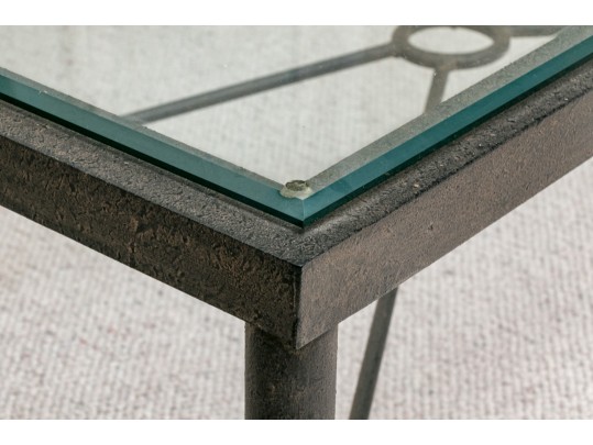 Impressive Iron And Glass Cocktail Table