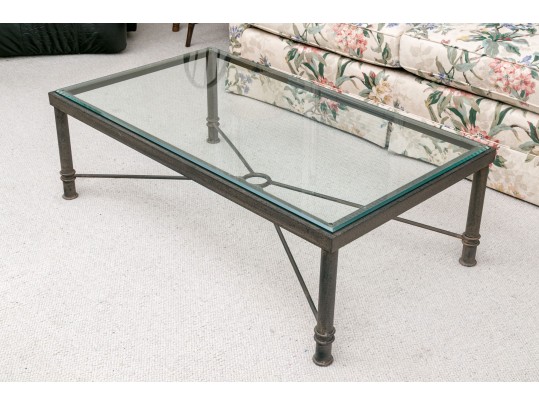 Impressive Iron And Glass Cocktail Table
