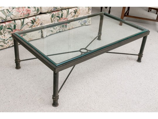 Impressive Iron And Glass Cocktail Table