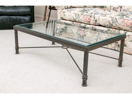 Impressive Iron And Glass Cocktail Table