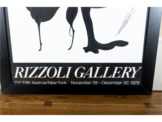 Poster, Erte Aka Romain De Tirtoff, Fashion Lady With Greyhound, Rizzoli Gallery, 1978