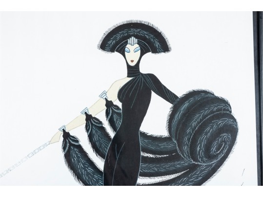 Poster, Erte Aka Romain De Tirtoff, Fashion Lady With Greyhound, Rizzoli Gallery, 1978