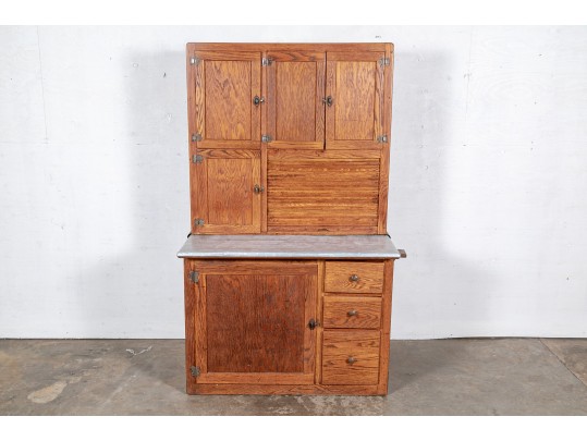 Antique Oak Hoosier Cabinet