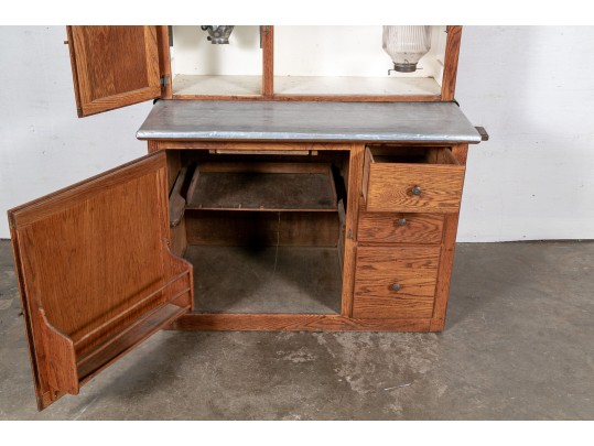 Antique Oak Hoosier Cabinet