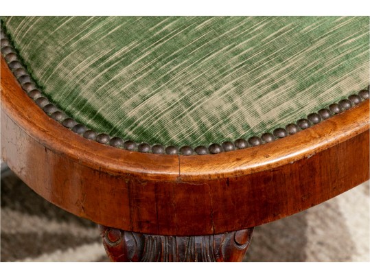 Antique Queen Anne Chair With Inlaid Urn Form Splat, Paw Feet