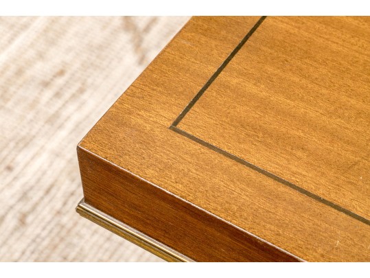 Vintage Pediatal Base Mid Century Wood End Table 