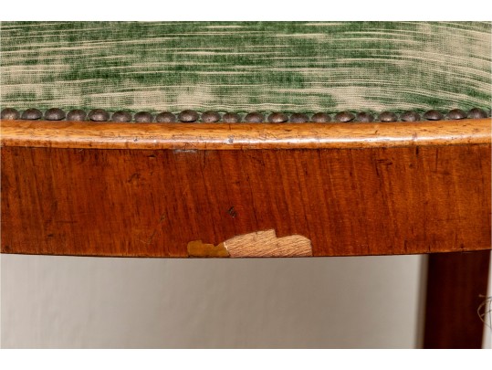 Antique Queen Anne Chair With Inlaid Urn Form Splat, Paw Feet