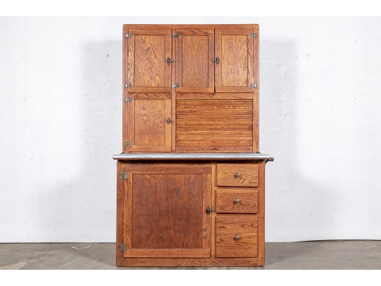 Antique Oak Hoosier Cabinet