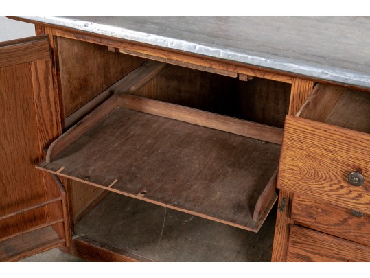 Antique Oak Hoosier Cabinet