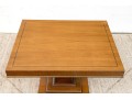 Vintage Pediatal Base Mid Century Wood End Table 