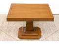 Vintage Pediatal Base Mid Century Wood End Table 