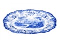19th C. Blue & White English  Ironstone Platter By Davenport