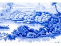19th C. Blue & White English  Ironstone Platter By Davenport