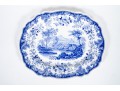 19th C. Blue & White English  Ironstone Platter By Davenport