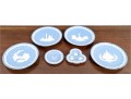 Group Of 6 Wedgwood Blue Jasperware Dishes 