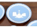 Group Of 6 Wedgwood Blue Jasperware Dishes 