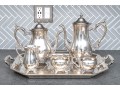 William Rogers Silver Plate Tea Set And Towle Silver Plate Tray