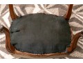 French Style Bench With Pansy Needlepoint