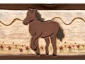 Vintage Paint Decorated Wooden Trunk