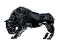 Romano Dona 1980 Italian Black Murano Art Glass Bison Sculpture (as-is)