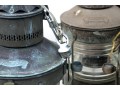 Set Of Seven Antique Metal Ships Oil Lanterns By Anchor