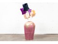 Large Decorative Wood With Plastic Flowers