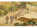Signed Vintage Oil On Artist Board, The Spanish Steps Rome