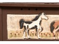 Vintage Paint Decorated Wooden Trunk