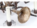 Quality Vintage Tole Chandelier With Musical Horn Shaped Lights, Probably Made In Italy