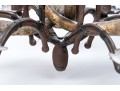 Quality Vintage Tole Chandelier With Musical Horn Shaped Lights, Probably Made In Italy