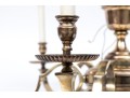 Vintage Brass Six Light Chandelier