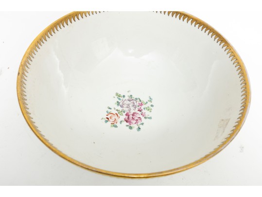 Porcelain De Paris Armorial Punch Bowl