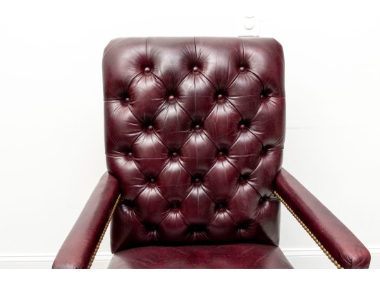 Cabot Wrenn Burgundy Leather Executive Desk Chair