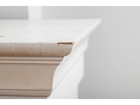 French Provincial White-Painted Armoire