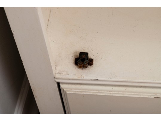 French Provincial White-Painted Armoire