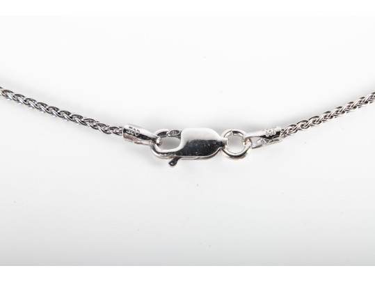 Sterling Silver And Garnet Pendant Necklace