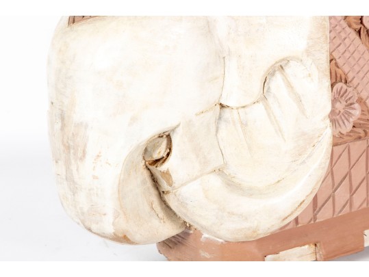 1970's Carved Wood Elephant Figure