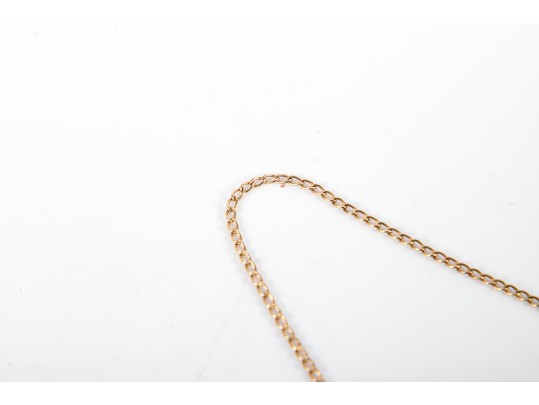 14k Yellow Gold MOP Revolver Pendant Necklace