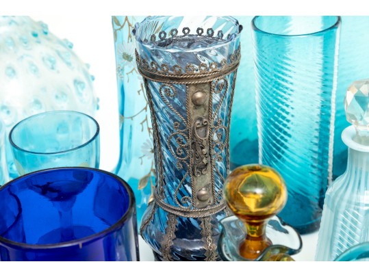 Vintage Blue Depression Glassware
