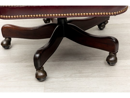 Cabot Wrenn Burgundy Leather Executive Desk Chair