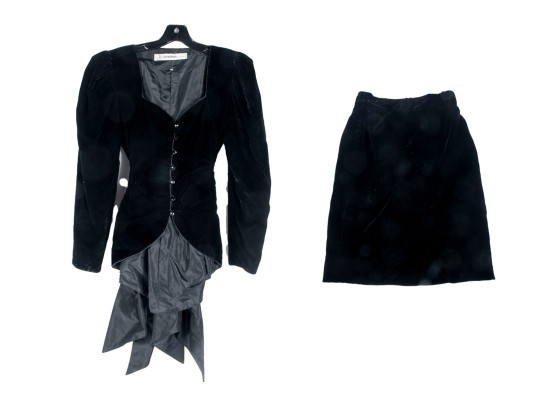 Scherrer Boutique Paris Black Velvet Ensemble