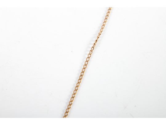 14k Yellow Gold MOP Revolver Pendant Necklace