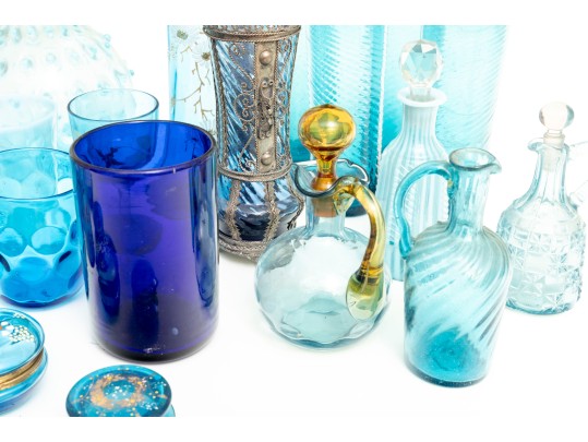Vintage Blue Depression Glassware