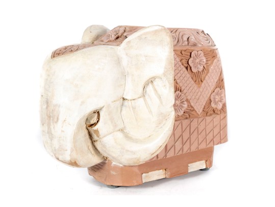 1970's Carved Wood Elephant Figure