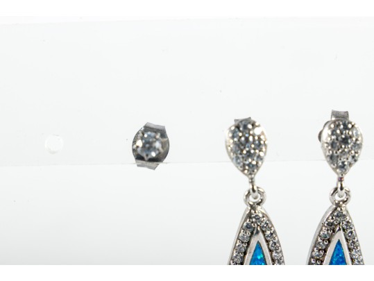 Sterling Silver Opalite Earrings