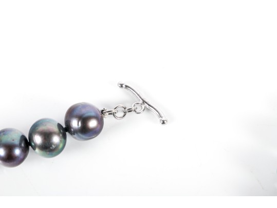 Cultured Black Pearl Necklace And Bracelet