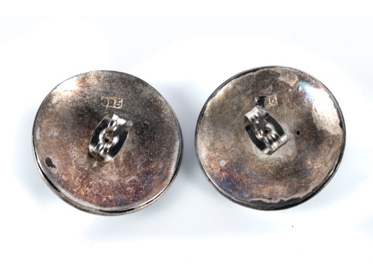 Collection Of Sterling Silver Medallion Earrings