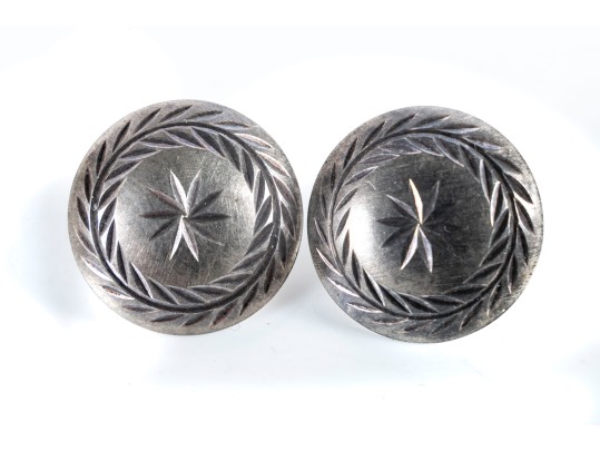 Collection Of Sterling Silver Medallion Earrings