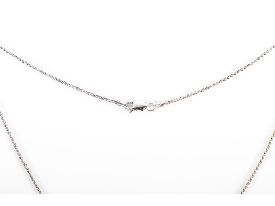 Sterling Silver And Garnet Pendant Necklace